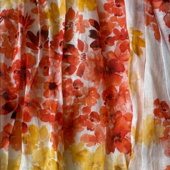 Anthropologie Red and Yellow Floral Maxi Dress - Picture 8 of 11